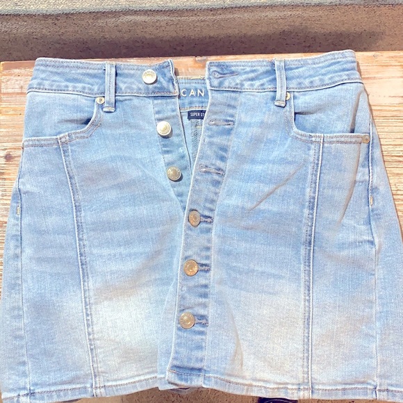 American Eagle Outfitters Dresses & Skirts - American Eagle jean skirt, super stretch, size 2, worn once, good condition.